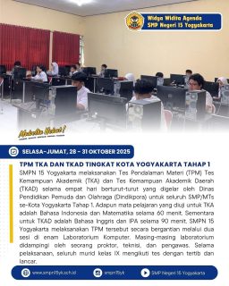 TPM TKA TKAD Tahap 1 Tingkat Kota Yogyakarta telah sukses dilaksanakan. ✨