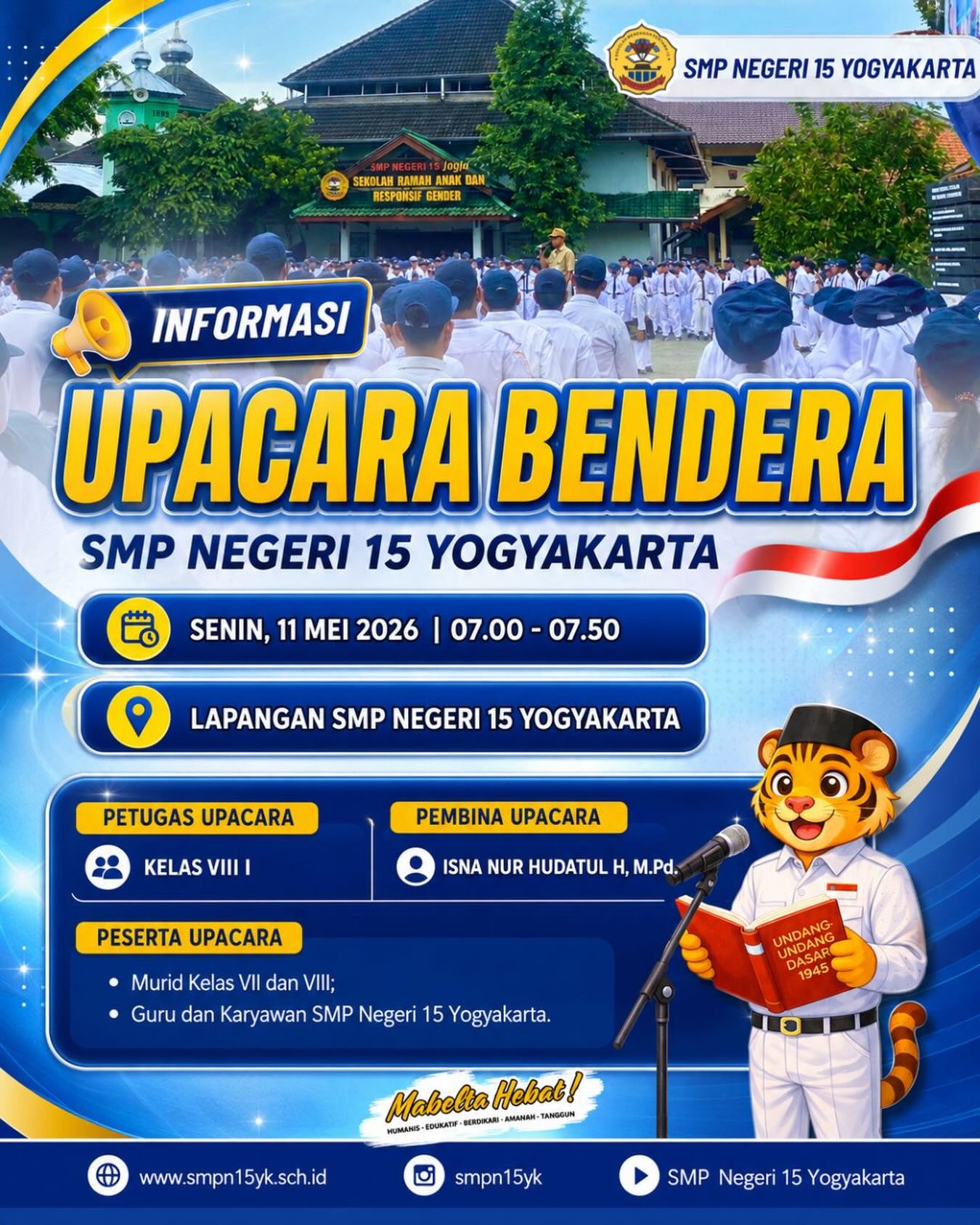 Informasi Upacara Bendera SMP Negeri 15 Yogyakarta ✨