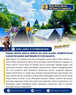 Tiga hari.
Ratusan cerita.
Satu pengalaman tak terlupakan.

Kemah Besar Widya Widita ke-XXIX menjadi saksi semangat, kerja sama, dan kebersamaan yang luar biasa.

Swipe dan temukan momen terbaikmu!
📷 Apakah fotomu nampak di sini? Tandai temanmu!