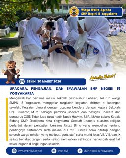 Upacara, pengajian, dan syawalan SMP Negeri 15 Yogyakarta🤝
