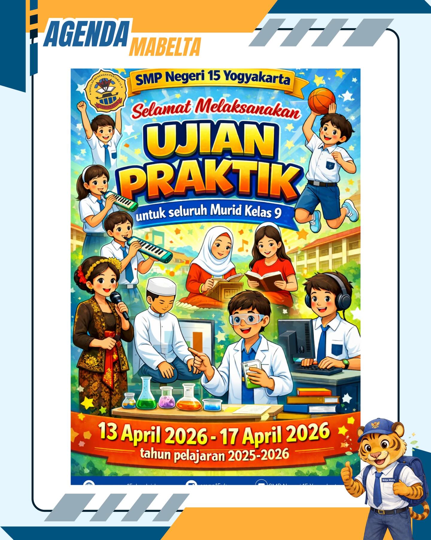 Murid Kelas IX SMP Negeri 15 Yogyakarta siap menghadapi Ujian Praktik 2026 🔥