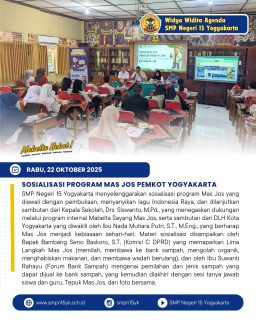 SMP Negeri 15 Yogyakarta mendukung Program Mas Jos Pemkot Yogyakarta. Mabelta SAYANG Mas Jos ✨