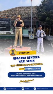 Upacara hari Senin ini menjadi awal baru untuk menata semangat, memperkuat disiplin, dan kembali berkarya bersama bagi para warga SMPN 15 Yogyakarta.
Selamat datang kembali, singsingkan lengan baju kembali dan semangat belajar!