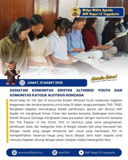 Kegiatan murid Kristiani dalam Jumat Religi ✨