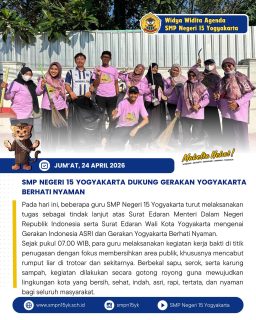 SMP Negeri 15 Yogyakarta Dukung Gerakan Yogyakarta Berhati Nyaman 🌳🍃