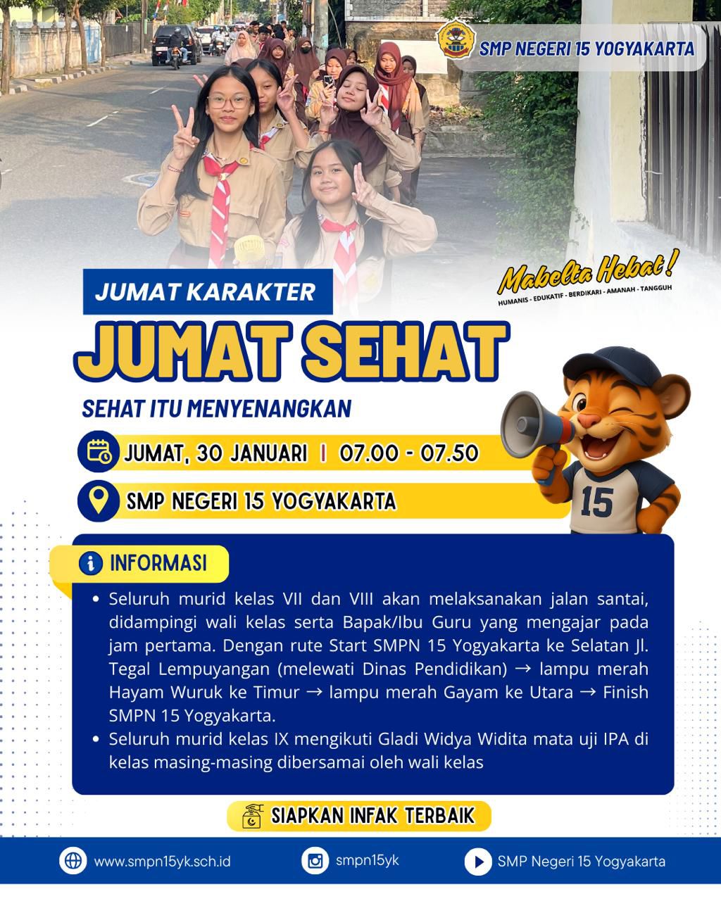 Informasi kegiatan Jumat Karakter tanggal 30 Januari 2026🌟