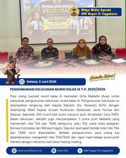 Antusias orang tua/wali murid saat pengumuman kelulusan kelas IX SMP Negeri 15 Yogyakarta