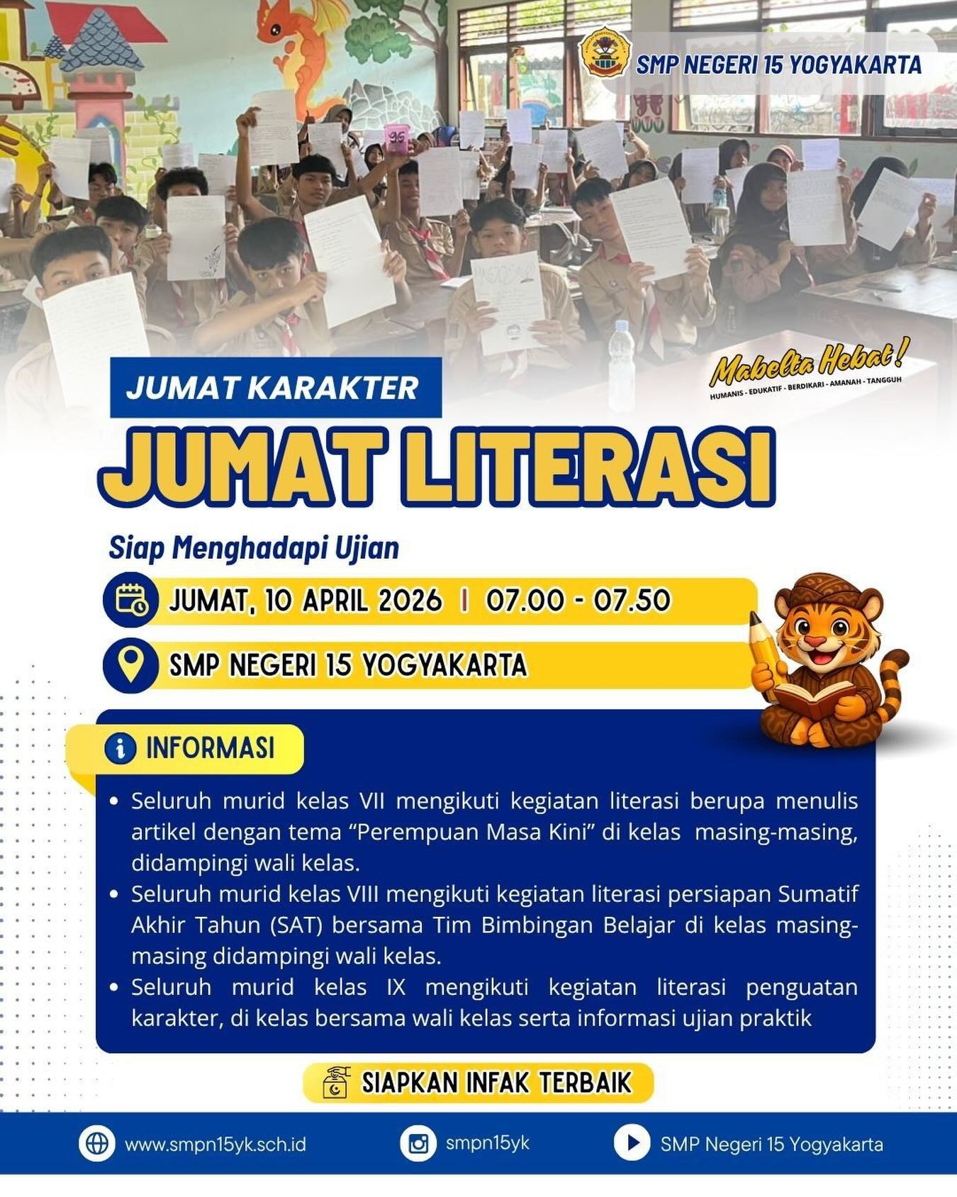 Kegiatan Jumat Karakter (Jumat Literasi) pada Jumat, 10 April 2026