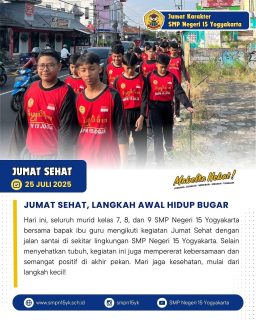 JUMAT KARAKTER

Jumat Sehat SMP Negeri 15 Yogyakarta ✨