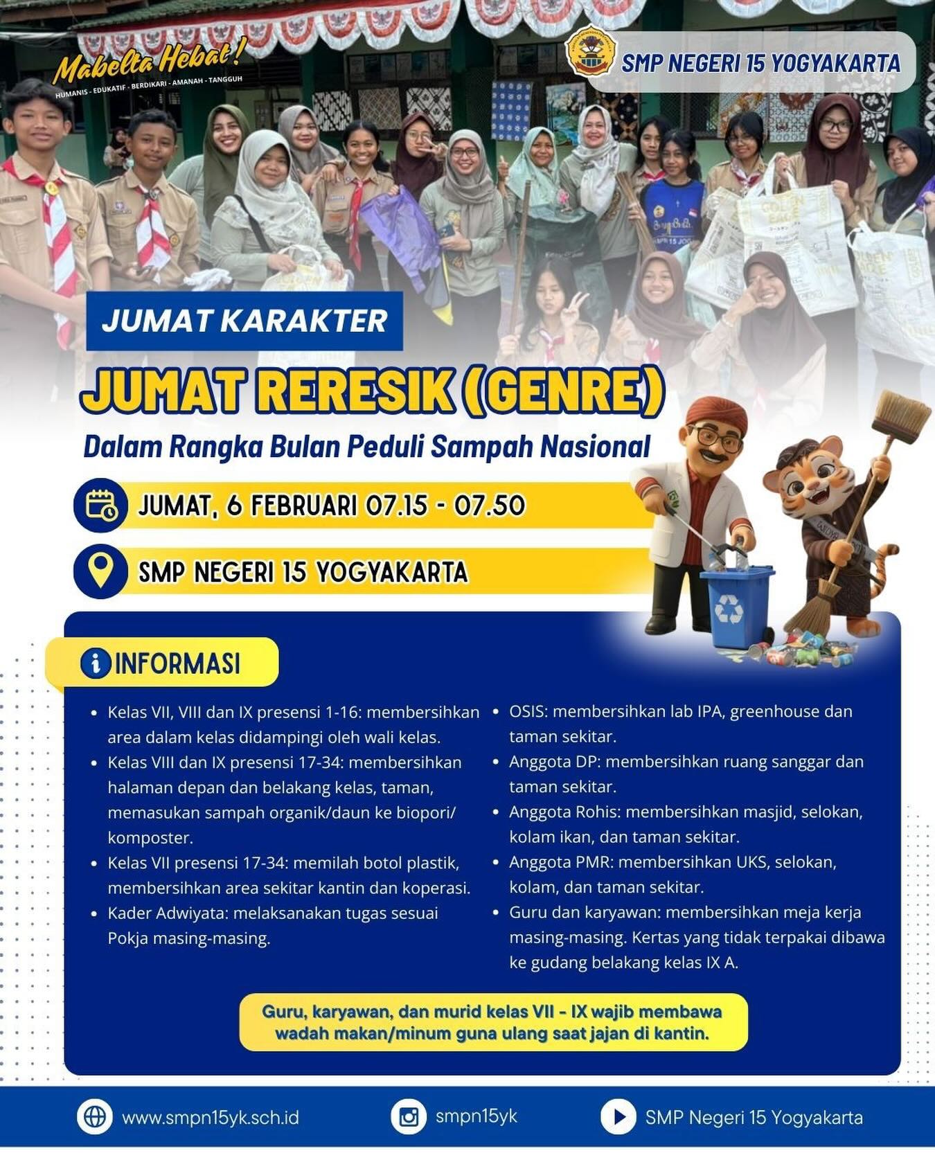 Jumat Reresik dalam Rangka Bulan Peduli Sampah Nasional ✨