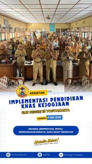 Workshop Implementasi Pendidikan Khas Kejogjaan (PKJ) bersama guru dan karyawan SMP Negeri 15 Yogyakarta.