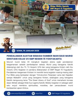 Pemdalaman Alkitab bagi murid Kriatiani SMPN 15 Yogyakarta