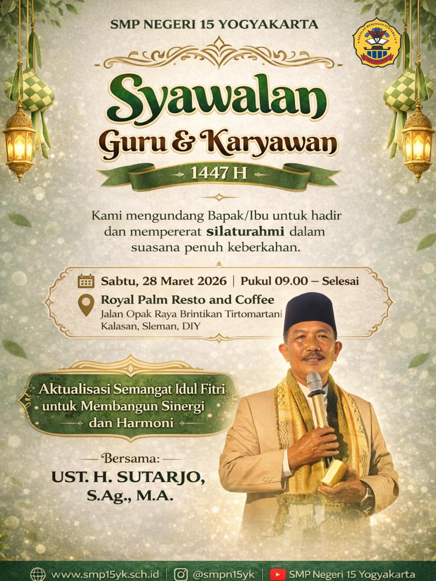 Aktualisasi semangat Idul Fitri untuk membangun sinergi dan harmoni melalui acara syawalan bersama guru dan karyawan ✨