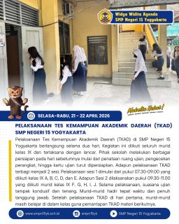 Pelaksanaan Tes Kemampuan Akademik Daerah (TKAD) SMP Negeri 15 Yogyakarta