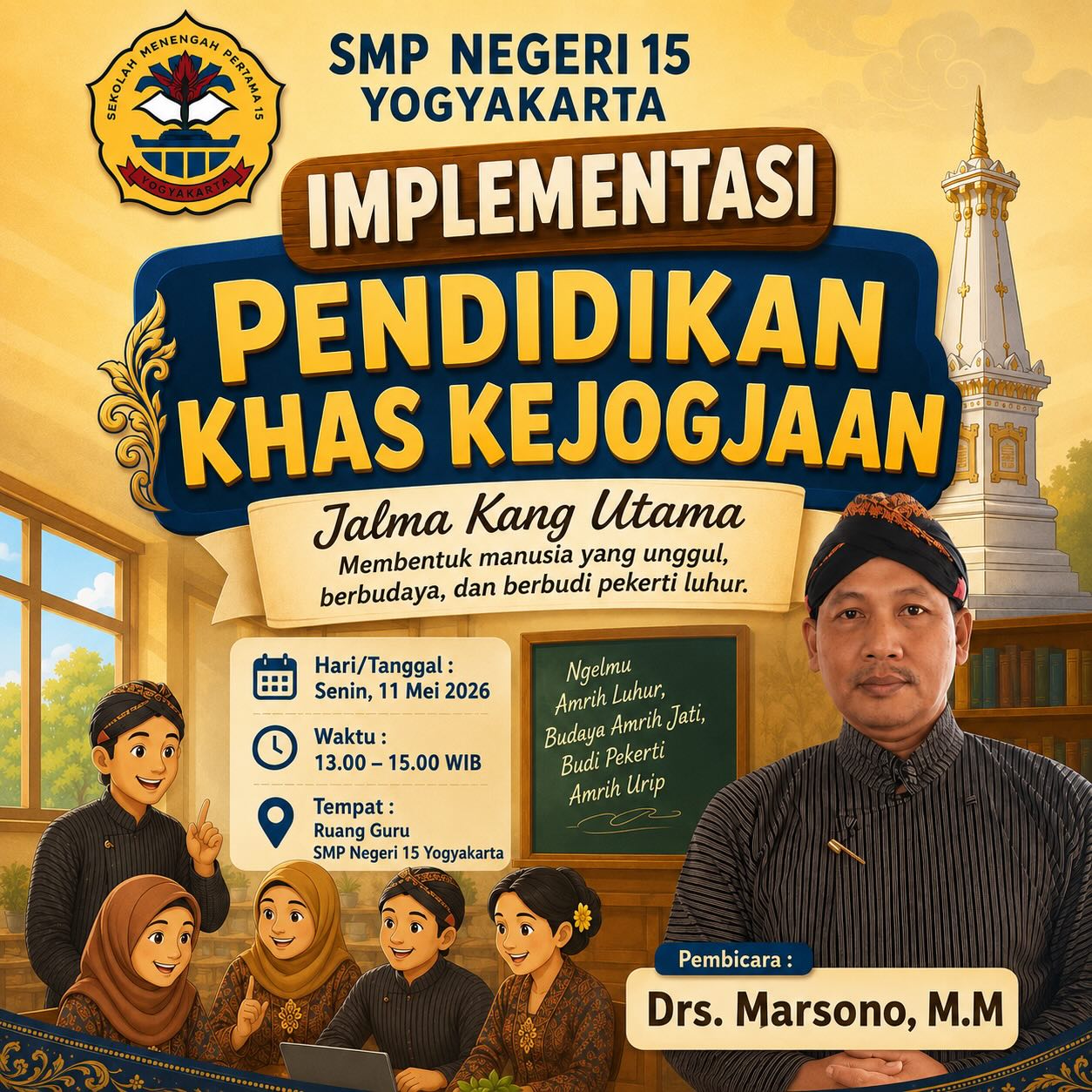 Kegiatan workshop Implementasi Pendidikan Khas Kejogjaan ✨