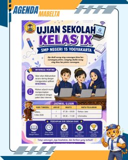 Satu ujian terlewati, esok masih ada yang menanti. Tetap kuat murid kelas IX 🔥