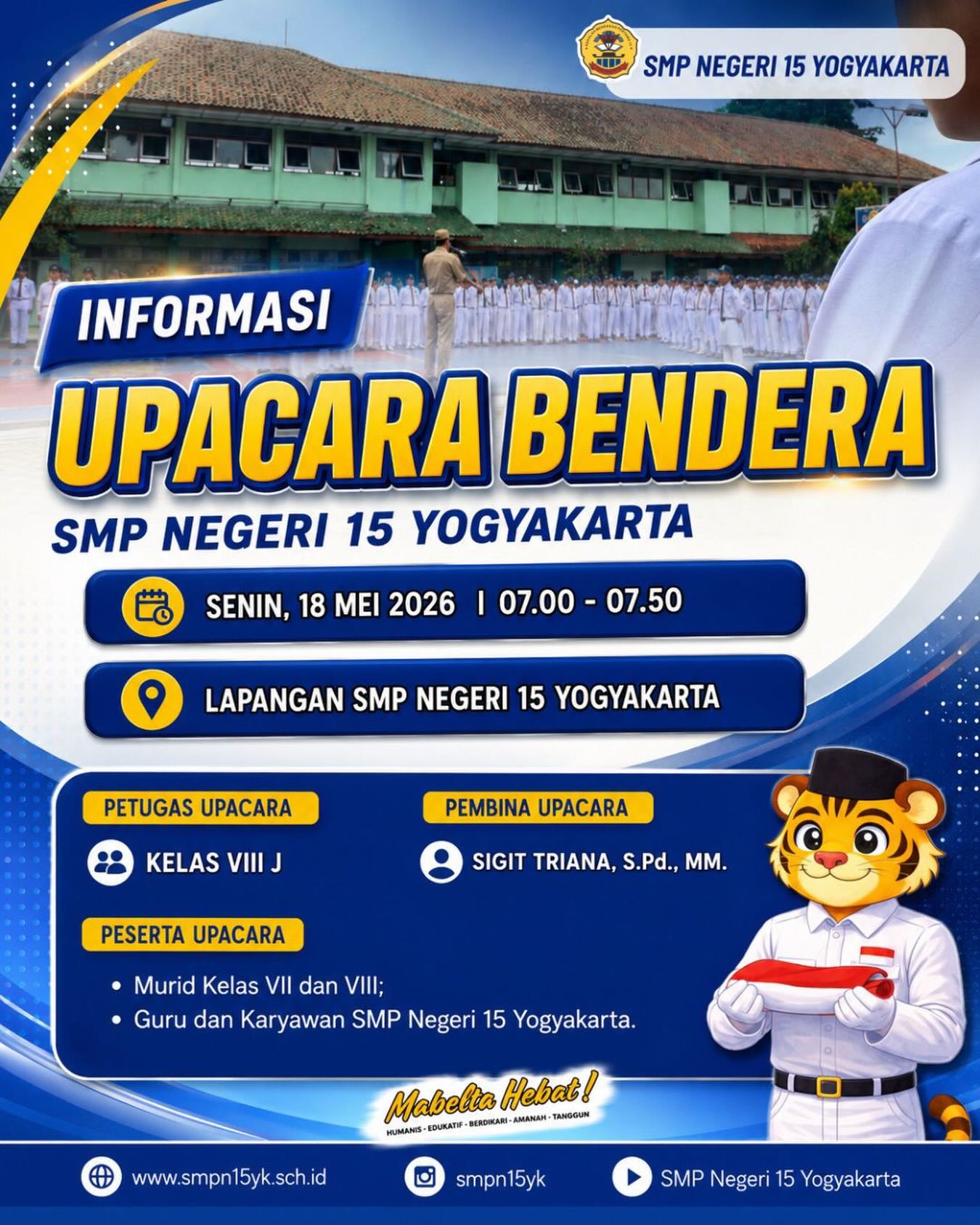 Informasi Upacara Bendera SMP Negeri 15 Yogyakarta ✨