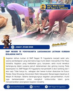 Kegiatan latihan kurban yang diikuti oleh murid, guru, dan karyawan.
