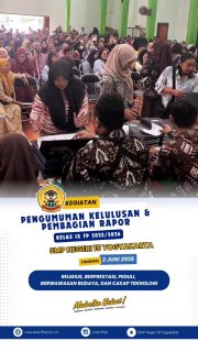 Perjalanan belajar selama tiga tahun mencapai salah satu momen penting: pengumuman kelulusan Kelas IX Tahun Pelajaran 2025/2026. Pada Selasa, 2 Juni 2026
Semoga hasil yang diperoleh menjadi awal langkah menuju masa depan yang lebih gemilang. Mabelta Hebat, kita pasti bisa!