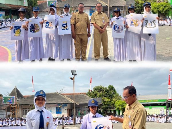 Upacara Bendera Senin di SMP Negeri 15 Yogyakarta Diwarnai Peluncuran Logo dan Penyerahan Hadiah Lomba Logo HUT ke-51